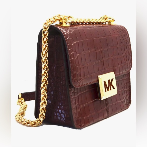 Michael Kors Yellow Croc-Embossed Bag - Picture 5 of 8